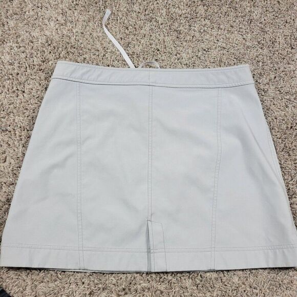Athleta Skirt Womens 8 Gray Fleece Lined Drawstring Zip Pockets - Picture 8 of 9